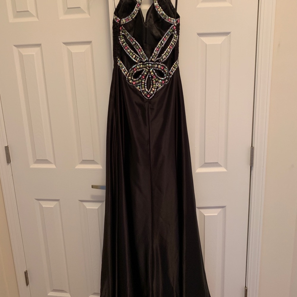 Size 4 black dress with iridescent beading